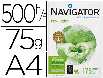 500h papel fotocopiadora Navigator Eco-Logical A4 75g/m²